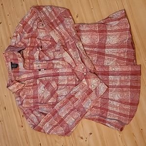 Wrangler Retro pink western plaid shirt size M, NWT
